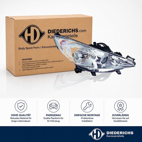 Hauptscheinwerfer Rechts Diederichs 4226982 FÜR Peugeot Frontscheinwerfer-image