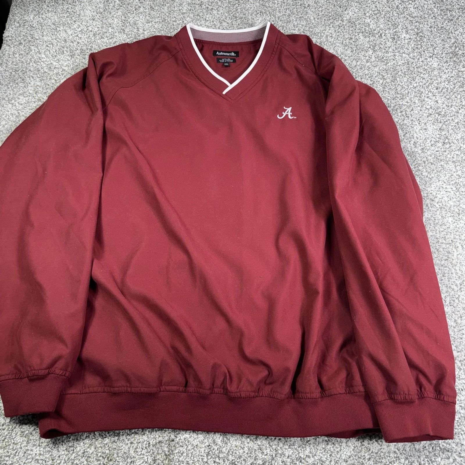 Alabama Crimson Tide Pullover Mens 2XL Red NCAA Football V-Neck Raglan Football
