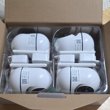 4x Smart PTZ Wireless Wi-Fi Surveillance Cameras White Indoor Outdoor