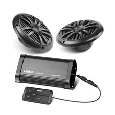 velex Marine Bluetooth Amplifier Speaker Package  Black
