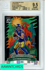 2025 PANINI DONRUSS OPTIC DOWNTOWN BLK PANDORA MATTHEW STAFFORD #6 BGS 9.5