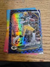 2025 Panini Prizm #149 James Lofton Black & Blue Checker Prizm