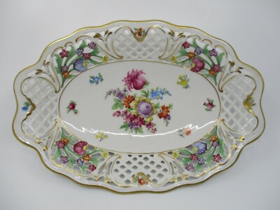 SCHUMANN / BAVARIA CHATEAU DRESDEN DESIGN OVAL BOWL "B" - 12 1/4 x 2 ...