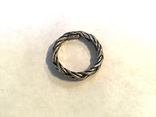 INDONESIA Signed STERLING SILVER BRAIDED RING Vintage Jewelry
