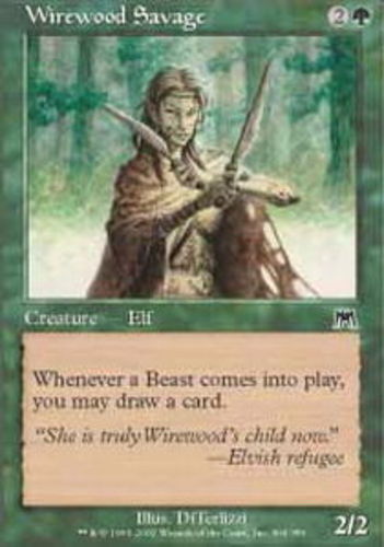MTG-4x-Light Play, English-Wirewood Savage-Onslaught