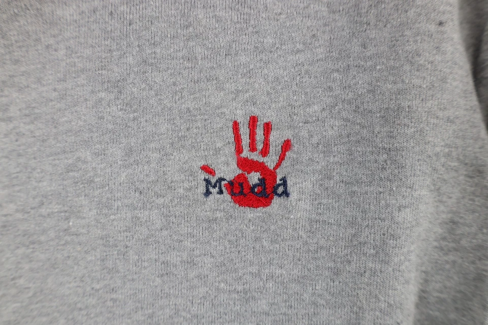 Camiseta térmica acanalada vintage años 90 Y2K Mudd para mujer babydoll grande flor gris Foto 4 de 4