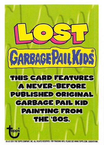 GARBAGE PAIL KIDS 2011 FLASHBACK SERIES 2 PICK-A-CARD YELLOW BASE STICKERS TOPPS - Picture 265 of 321