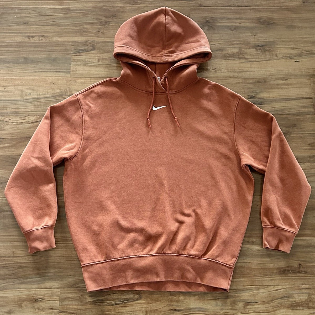 Nike Center Swoosh Hoodie Burnt Orange Pullover Madder Root Woman’s Size XS