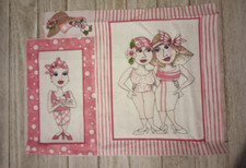 on the mend loralie fun fabric cancer 12 x 7.5 inch 2 block 1pc