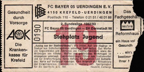 Vintage T-Shirt Trikot Size M Bayer 05 Uerdingen 70er 80er