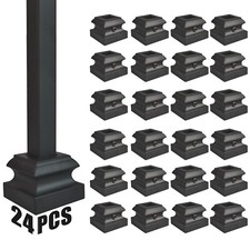24 Pcs Iron Baluster Shoes, Stair Flat Shoes with Screw, for 1/2" Square Stai...