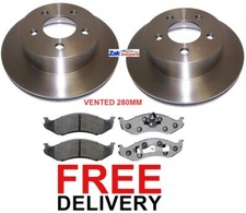 FOR JEEP CHEROKEE GRAND CHEROKEE & WRANGLER FRONT BRAKE DISCS & PADS 280MM *NEW*