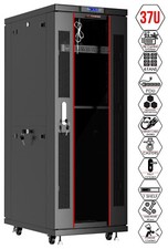 Sysracks 37U Server Rack Cabinet 32" Deep 19" Network Enclosure, Fans, PDU