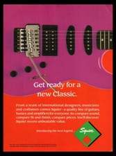 1989 Squier guitars, bass, amplifiers-Print ad /mini-poster-VTG Rock music ORIG.