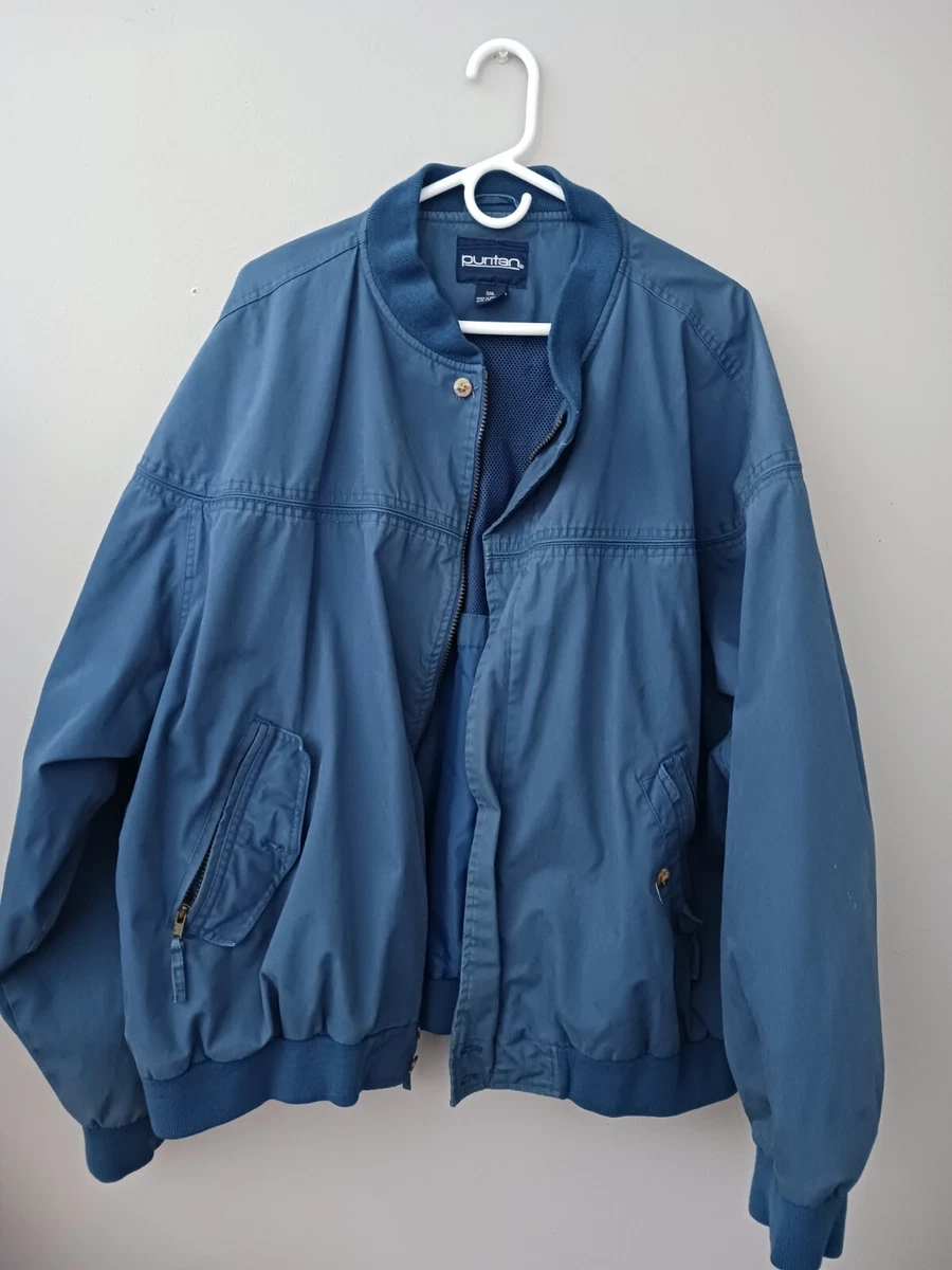 PURITAN Bomber jacket coat blue size 3XL vintage 80s distressed
