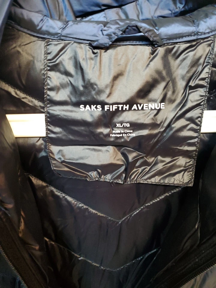 Gabardina larga de plumón Saks Fifth Avenue XL Foto 3 de 4