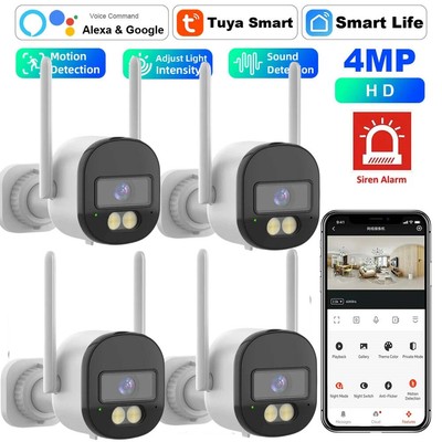 1-4x Tuya 5G WIFI IP Kamera Wireless Outdoor CCTV Smart Home Security IR Kamera