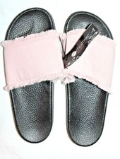 Chatties Women's DaVinchi Pink/Black Slip-On Slippers Pool Slides L 9/10 