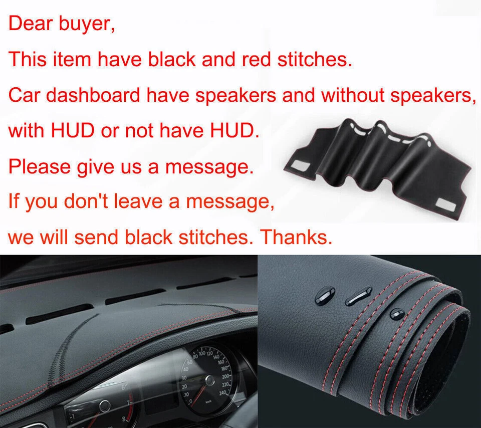 For Audi Q2 17-24 Leather Non-slip Dash Board Cover Mat Dashboard Carpet Pad 1P Foto 2 de 4