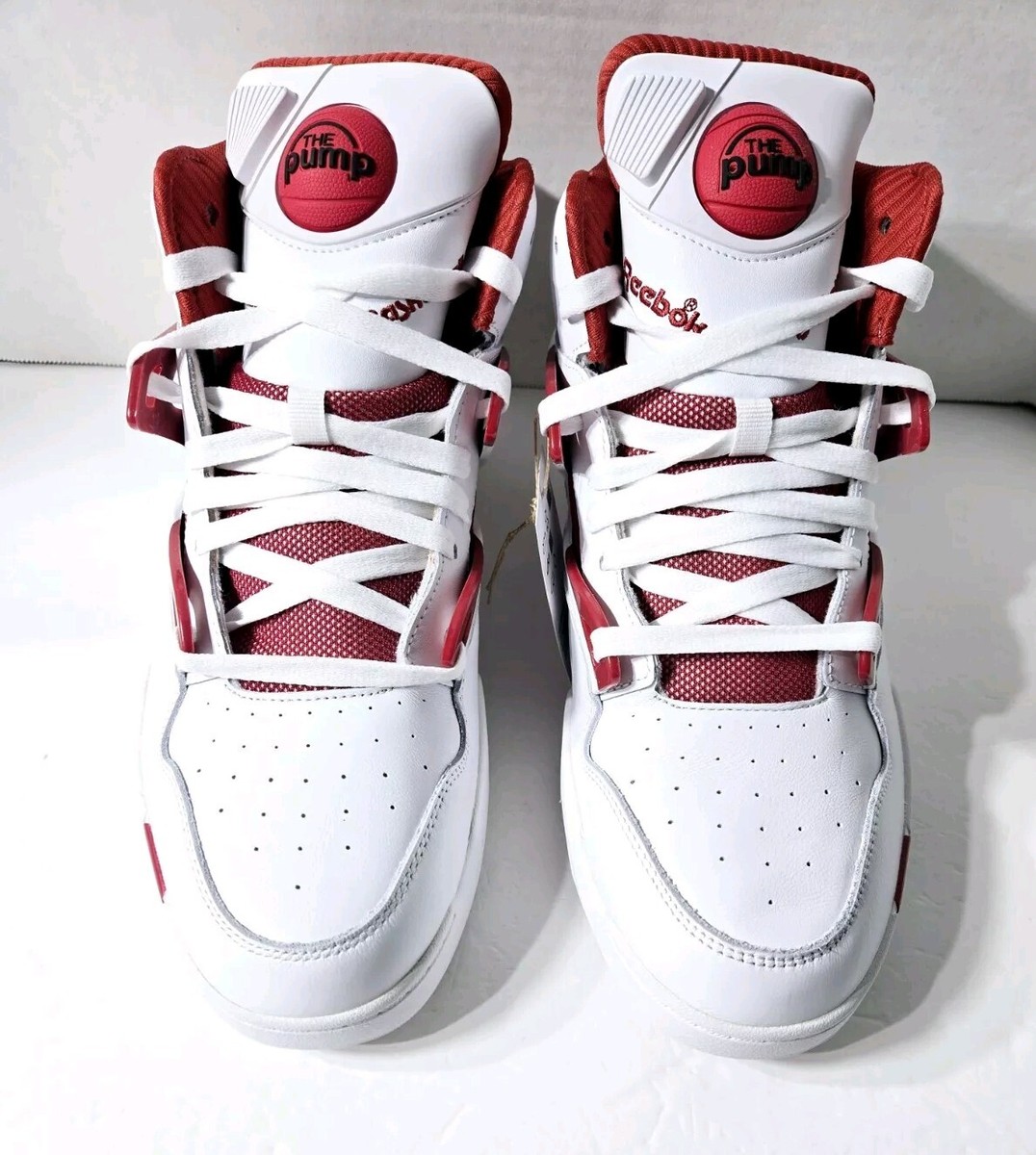 Reebok Pump Omni Zone 2 Basketball White Red NEW Men's Size Reebok Pump Omni Zone 2 Basketball White Red NEW Men's Size