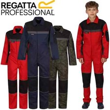 Kids Overalls Boys Girls Childrens Coverall Boiler Suit Farmer Regatta Studded