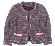 Savoir Womens Multicoloured Paisley Polyester Jacket Blazer Size 20