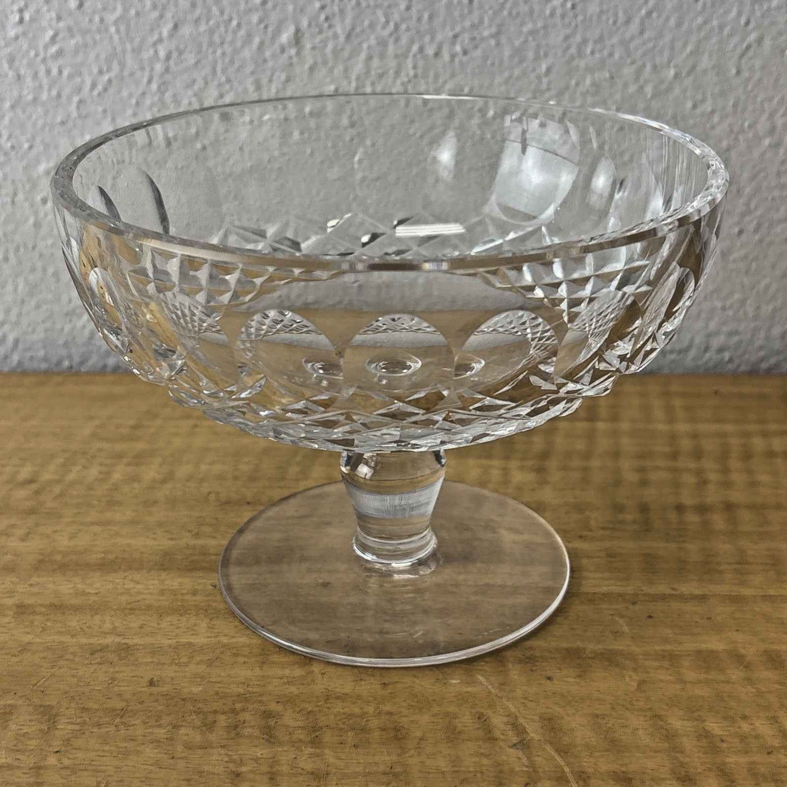 Waterford Crystal Compote Colleen Round Low  Short Stem Candy Dish Signed