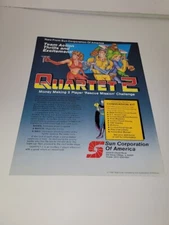 Flyer  SUN CORP.QUARTET 2    Arcade Video Game advertisement original see pic