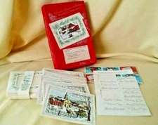 CHRISTMAS CARD SET BOX SEALS SCENIC SELECT A NOTE PRE VUE ENVELOPES VINTAGE USA.