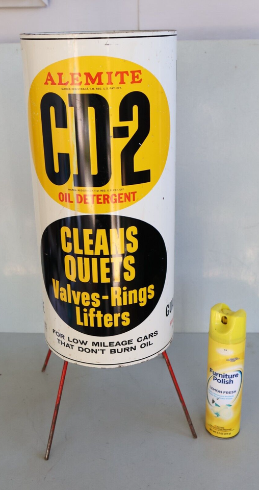 Vintage Alemite CD2 Large 25" OIL CAN Rare Gas Station Display Sign eBay