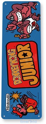 TIN SIGN Donkey Kong Jr. Arcade, Retro, Console, Marquee, Game Room Decor, A330 - Picture 3 of 3