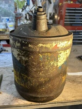 Vintage Antique Sunoco Mercury 5 Gallon Gas Petroleum Oil Can