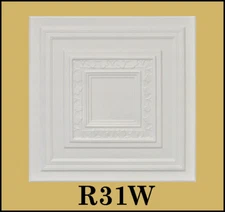 Decorative Texture Ceiling Tiles Glue UP - R31W On SALE