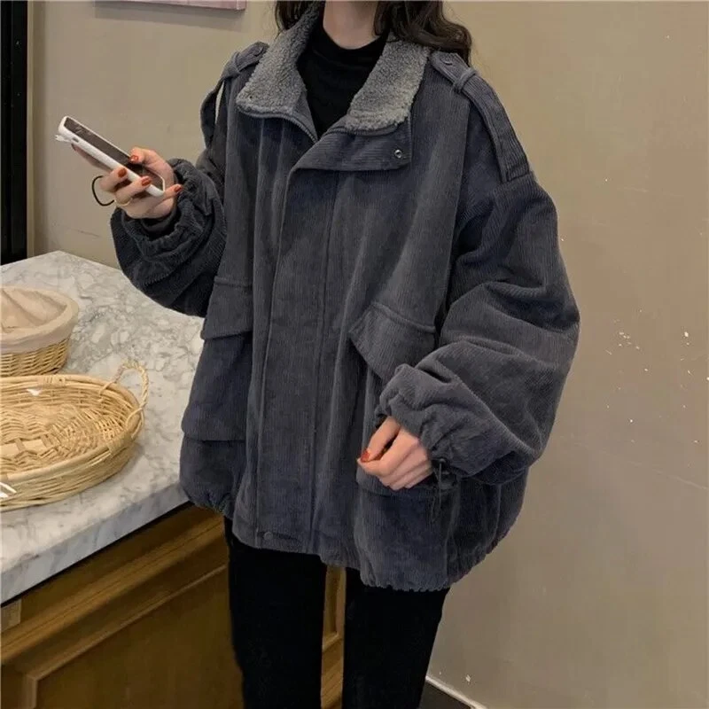 Thick corduroy shop jacket