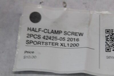 HALF-CLAMP SCREW 2PCS 42425-05 2016 SPORTSTER XL1200 | eBay