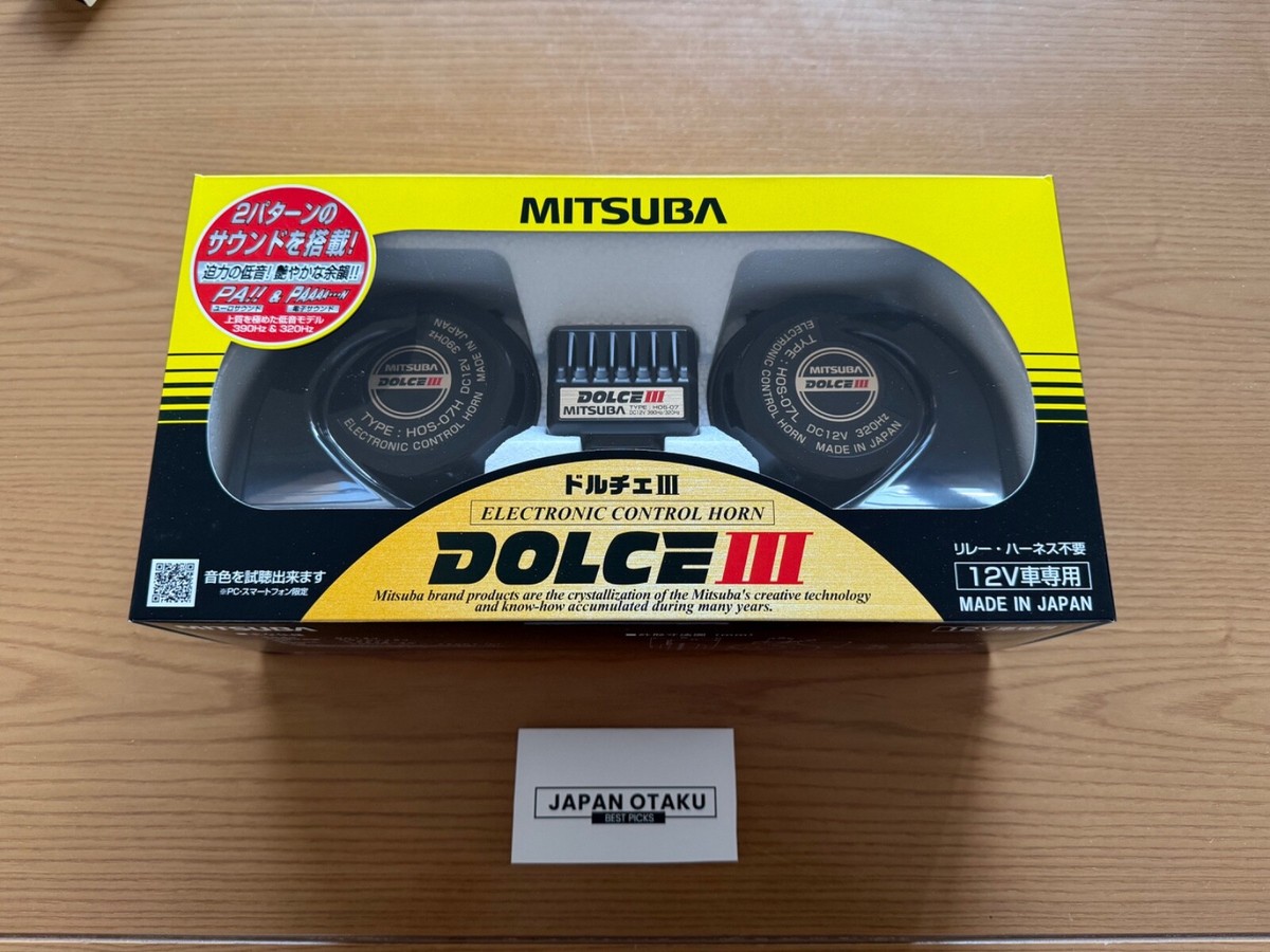 Mitsuba Dolce Horn ＳＷ52 12V MITSUBA HOS-07B DOLCEIII Electronic Horn 12V4.5Ax2 114dB/2m