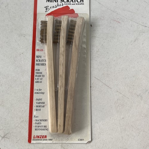 LINZER C301 MINI SCRATCH PACK OF 3 BRASS BRUSHES - NEW (tb2.2) - 第 1/4 張圖片