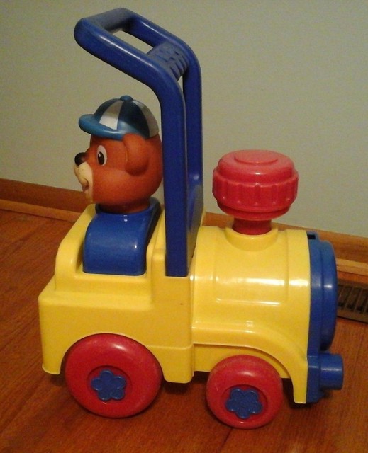Vintage Discovery Toys Molto Walk Behind Train Toddler's Push Toy Bear eBay