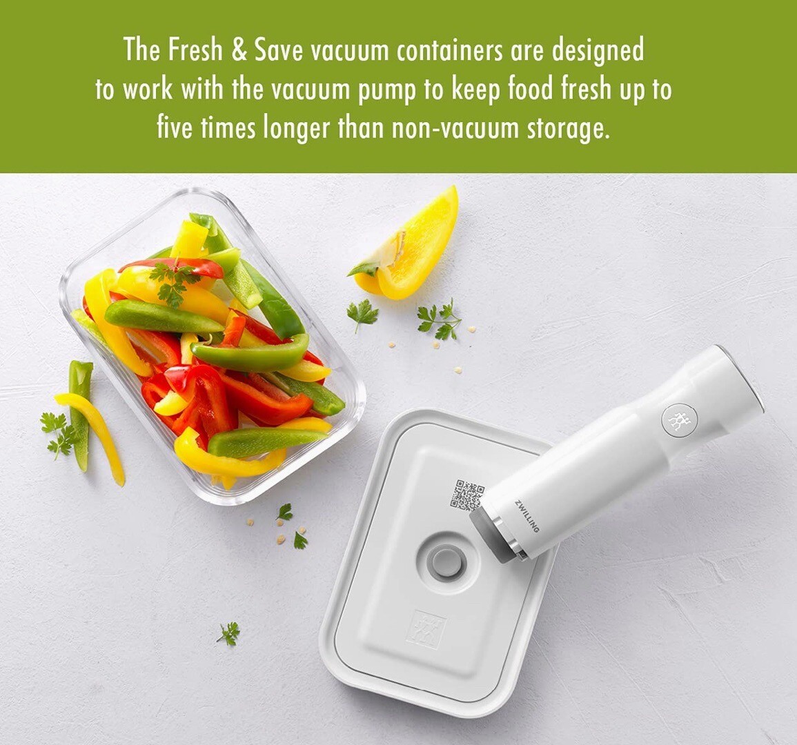 ZWILLING Fresh & Save Modern Handheld Vacuum Sealer Machine Bundle สำนักงานสิทธิประโยชน์