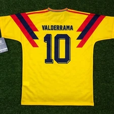 Colombia Camisa Amarilla de Replica de Futbol Retro, 1990's (Tallaje Americano)