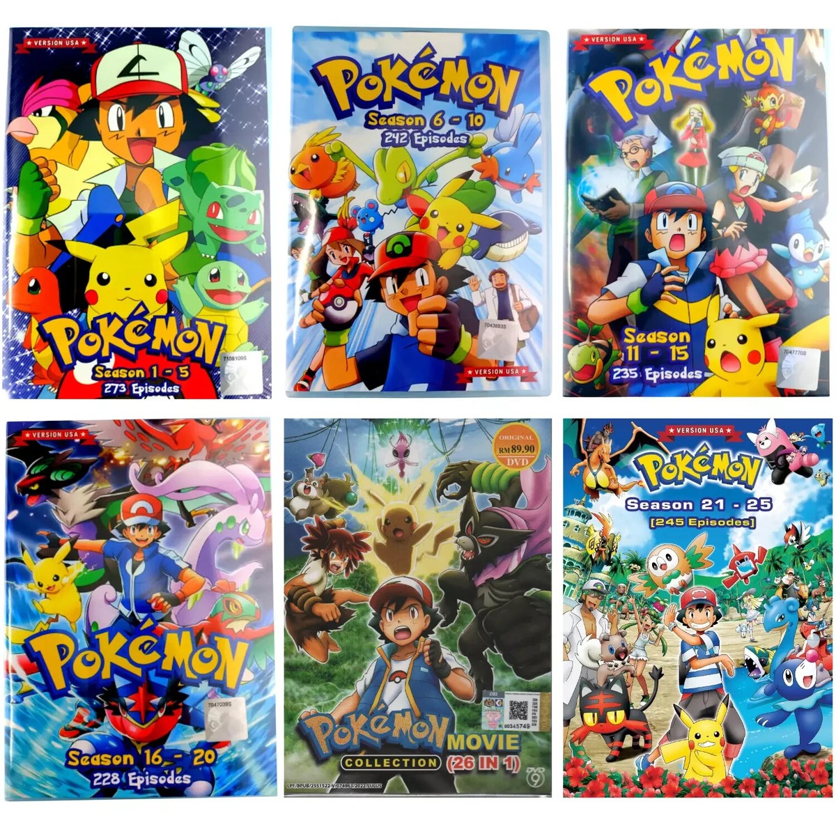 Pokemon DVD English Version All Region (Complete Series Season 1