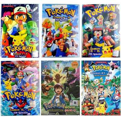 Pokemon DVD English Version All Region (Complete Series Season 1-25+26 Movies)