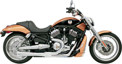 Bassani Road Rage 2-Into-1 Short Megaphone Exhaust System Chrome 1V12J