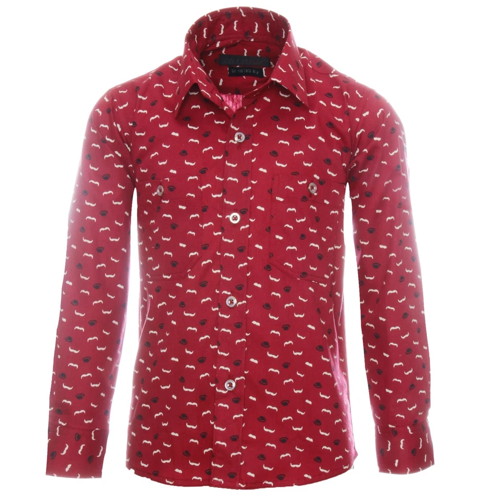 GILLSONZ A22 Kinder Party Hemd freizeit Hemd 100%Baumwolle Gr.110-170