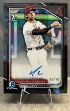 Tytus Cissell 2024 Bowman Draft Chrome True Black Refractor Auto 1st Bowman /10