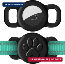 Dynmeow Dog Cat Collar Holder Compatible with Airtag, Anti-Lost Silcione Holder