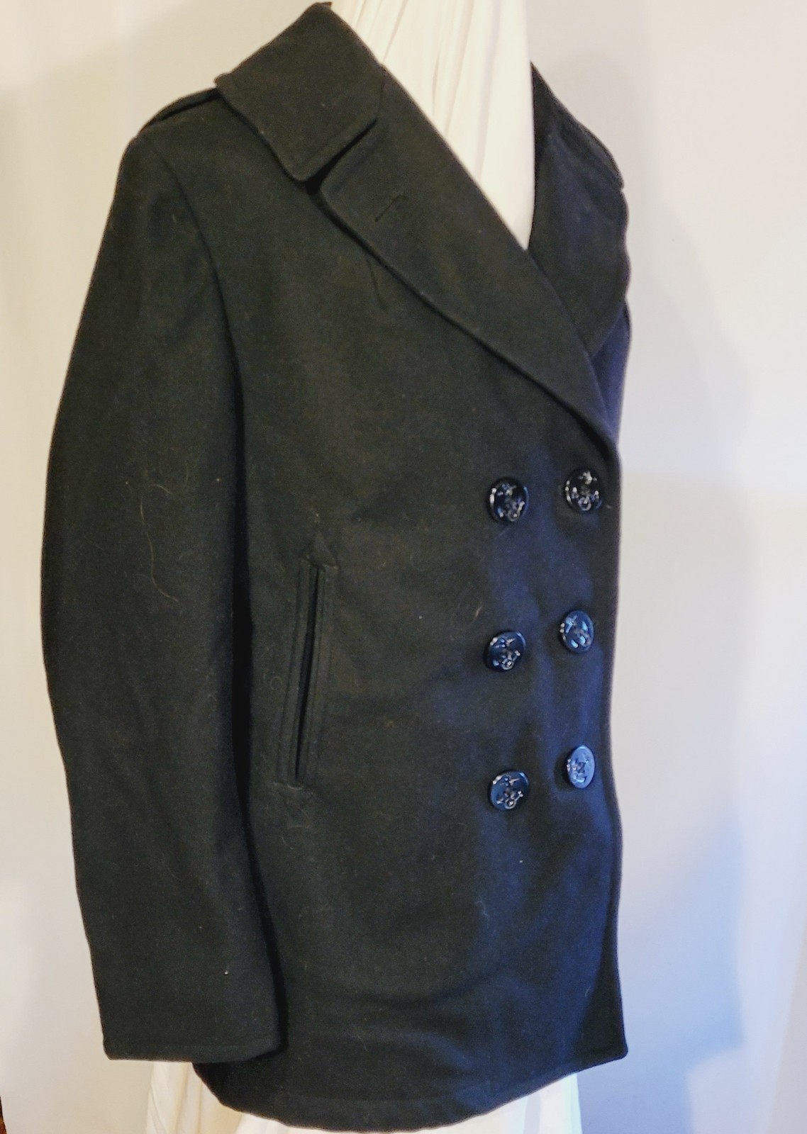 Authentic Women's US Navy Wool Pea Coat Size 14L Government Issue