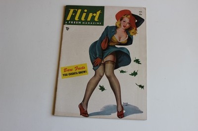 Vintage Flirt Magazine August 1954 Volume 7 #4 Peter Driben Cover