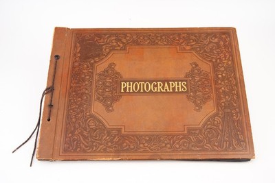 Vintage 11 X 14 Inch Family Photograph Album with 125 Photos NJ PA V21