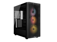 The CORSAIR 3200D RS ARGB is a spacious and fully-loaded mid-tower chassis with